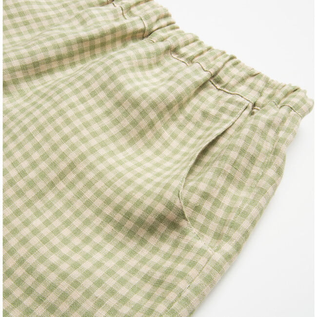 Jumping Jack Mini Check Trousers, Pistachio - Pants - 3