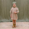 Marlow Check Pinafore, Caramel & Oat - Dresses - 4