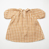 Mother May I Check Raglan Sleeve Dress, Caramel & Oat - Dresses - 5