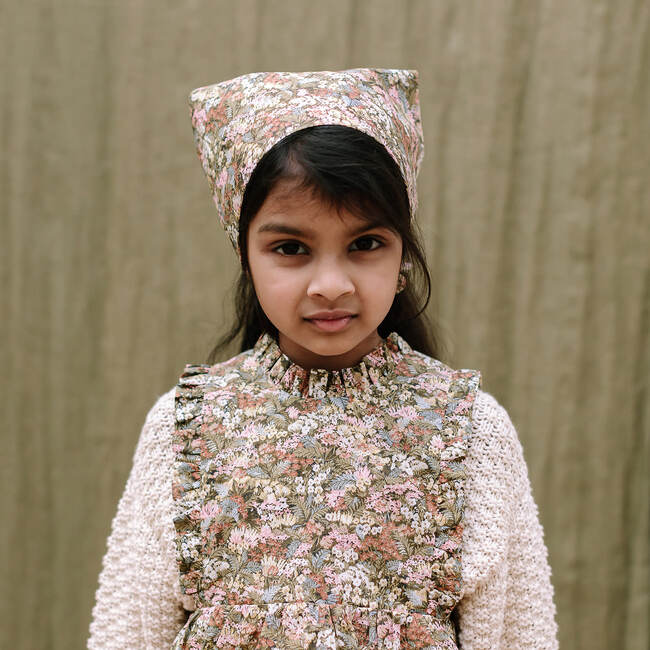 Marlow Evelyn Liberty Print Pinafore, Beige - Dresses - 6