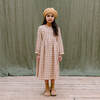 Hopscotch Check Raglan Sleeve Dress, Caramel & Oat - Dresses - 2