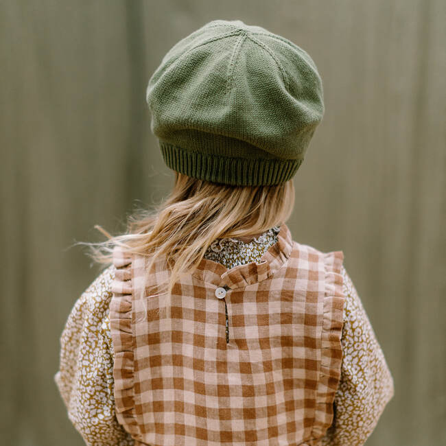 Marlow Check Pinafore, Caramel & Oat - Dresses - 5
