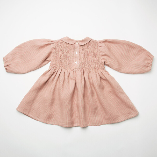 Draughts Striped Smocked Yoke Dress, Dusty Rose - Dresses - 3