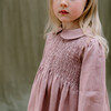 Draughts Striped Smocked Yoke Dress, Dusty Rose - Dresses - 4