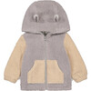 Sherpa Hooded Jacket, Rustic Blue & Sand - Jackets - 1 - thumbnail