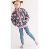 Flower Power Fleece Jacket, Pink - Jackets - 2