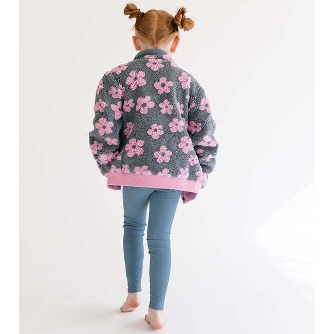 Flower Power Fleece Jacket, Pink - Jackets - 4