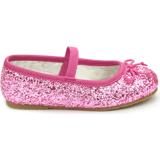 Victoria Sparkle Glitter Flat, Fuchsia - Flats - 3