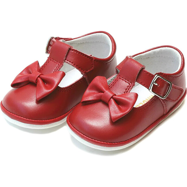 Minnie Bow Leather Mary Jane, Red
