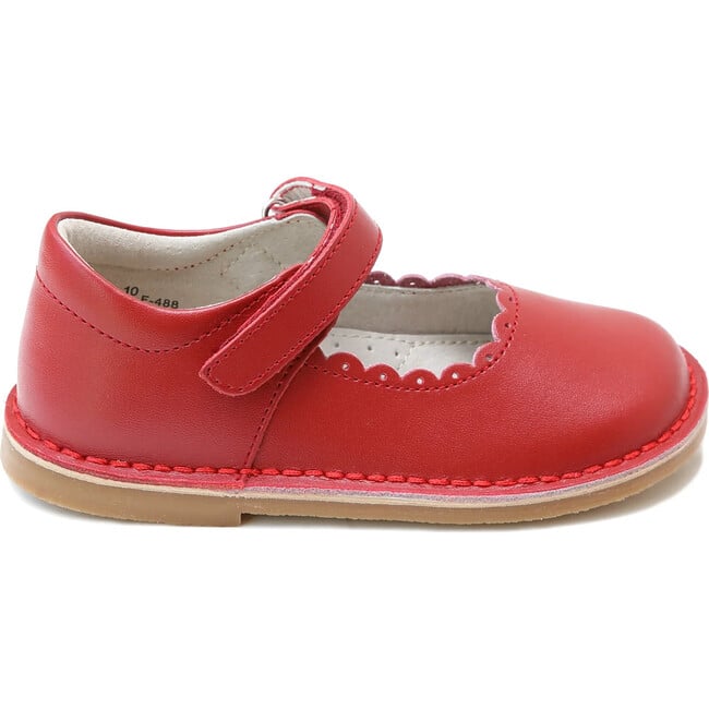 Caitlin Scalloped Mary Jane, Red - Mary Janes - 4