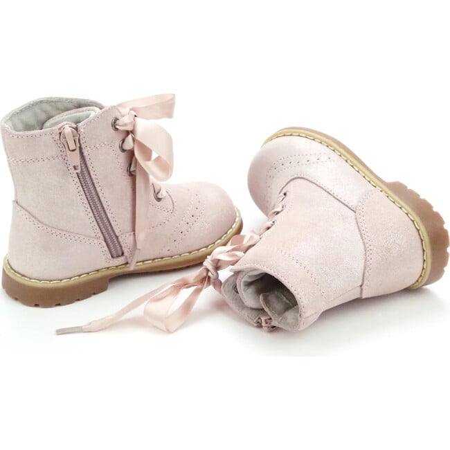 Stellina Brogue Boot, Blush Pink - Boots - 4