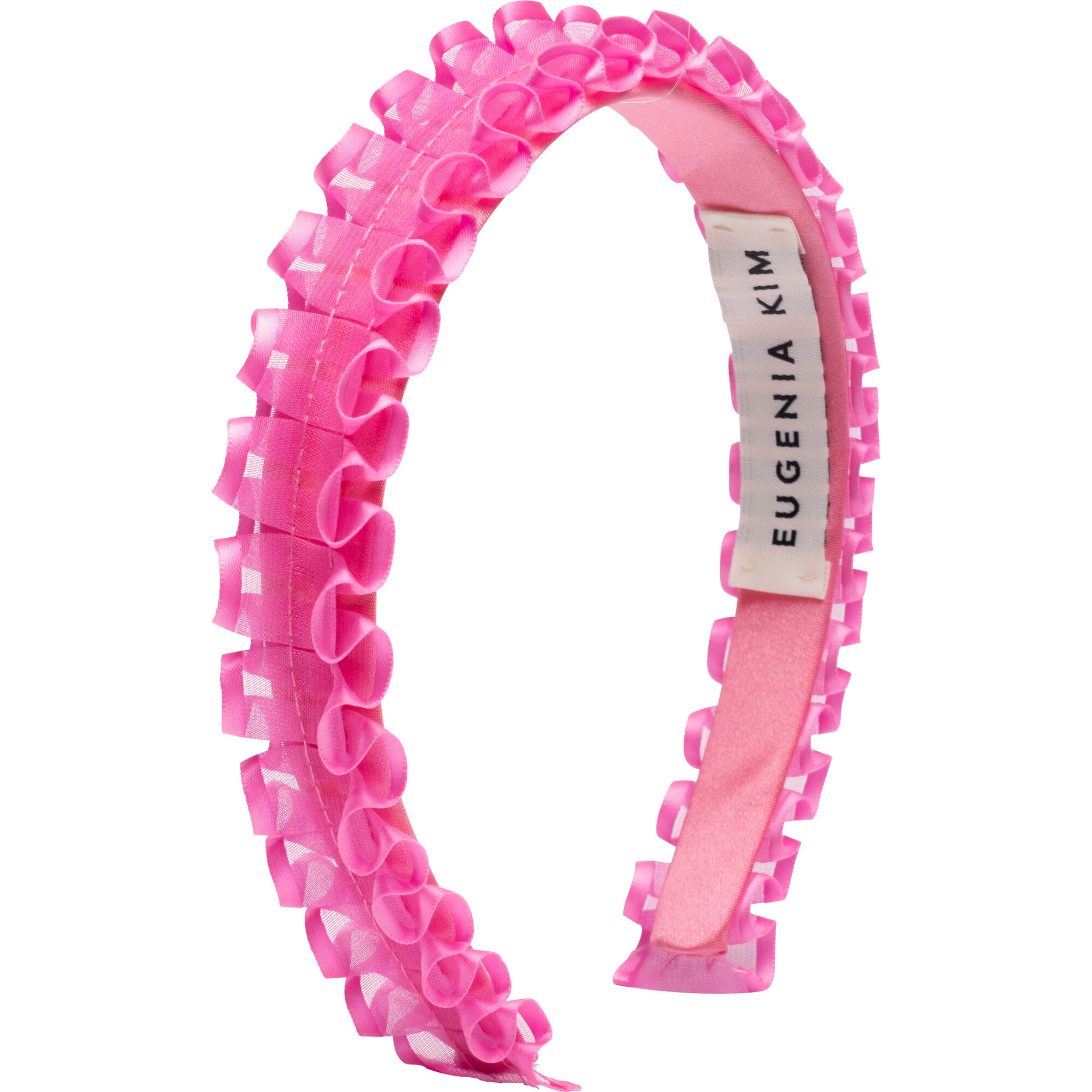 Women's Rafaela Ruffled Organza Ribbon Headband, Hot Pink - Hair Accessories - 1