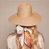 Women's Cassidy Satin Pull-Through Scarf Wide-Brim Fedora, Sand & Yellow Watercolor-Print - Hats - 3