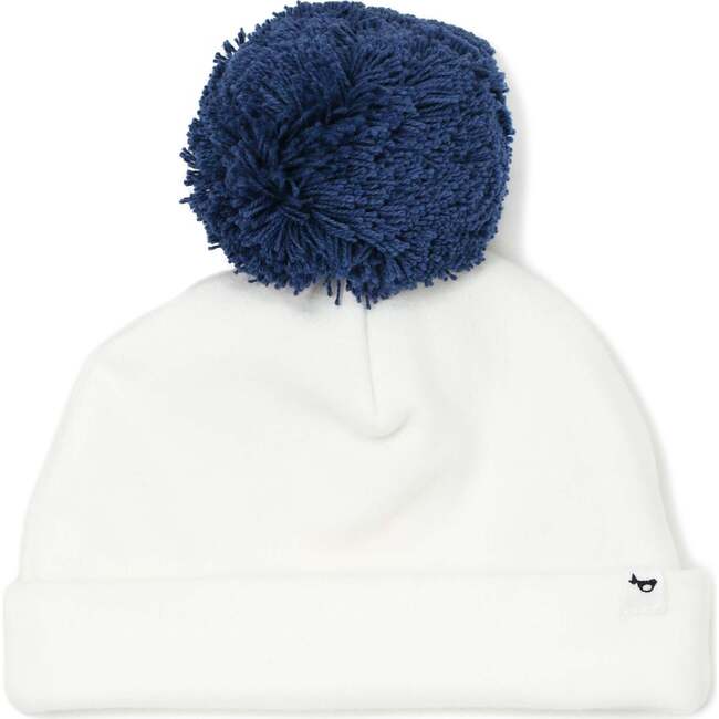 Denim Pom Hat, Cream - Hats - 2