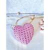 Jeweled Heart Evening Purse, Pink - Bags - 2