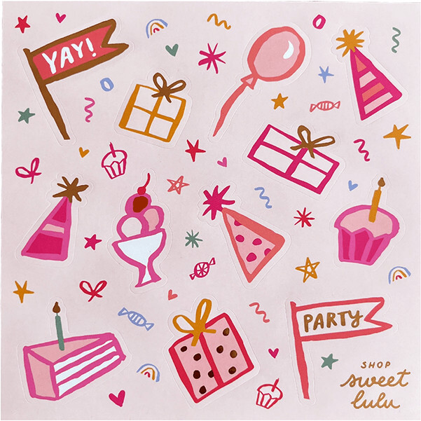 Sweet Celebrations Sticker Set, Pink