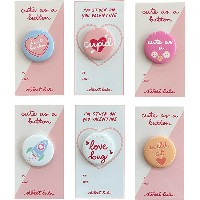 Cute as a Button Valentine's Day Card Set