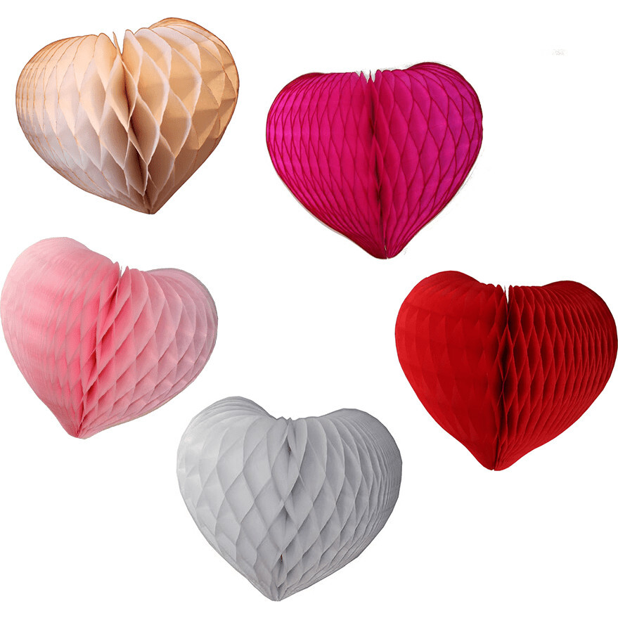 HEART HONEYCOMB DECORATIONS