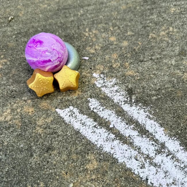 TWEE Mini Galaxy Purple Handmade Sidewalk Chalk - Bubbles/Chalk - 2