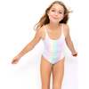 Swimsuit With Sequin Belt, Rainbow - One Pieces - 2