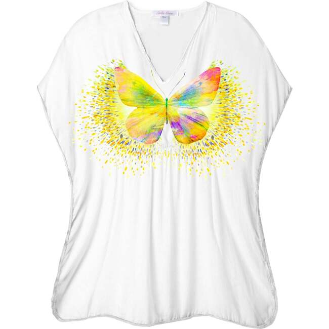 Butterfly Splash Cover-Up, Yellow & White