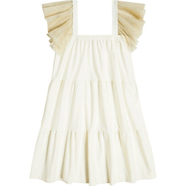 Comte Baby Girl Triple Flounce Dress, White