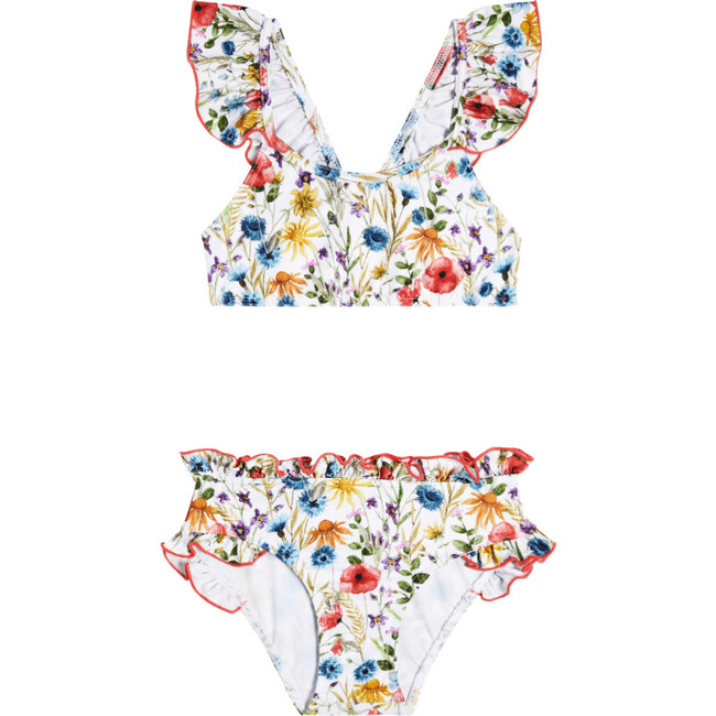 Macarelleta Ruffles Bow Baby Girl Bikini, Multicolors
