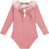 Portinatx Long Sleeves Ruffles Baby Girl Swimsuit, Pink - One Pieces - 3
