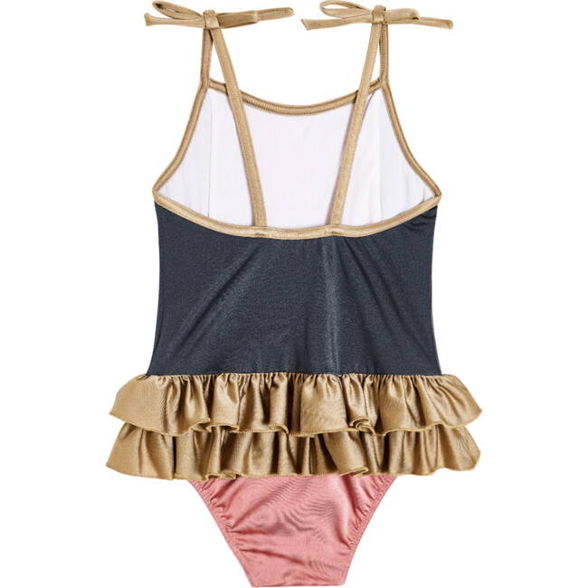 Navagio Girl Pieces Swimsuit, Pink, Taupe And Grey - One Pieces - 3