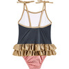 Navagio Girl Pieces Swimsuit, Pink, Taupe And Grey - One Pieces - 3