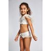 Comte Short Sleeve Baby Girl Bikini, White - Two Pieces - 2