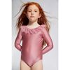 Portinatx Long Sleeves Ruffles Baby Girl Swimsuit, Pink - One Pieces - 2