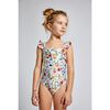 Macarelleta Ruffles Bow Baby Girl Swimsuit, Multicolors - One Pieces - 2 - thumbnail