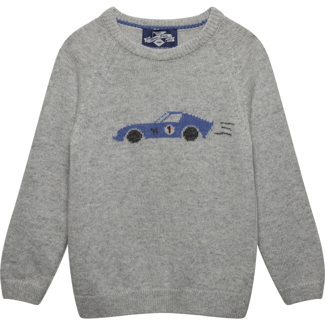 Sebastian Car Sweater, Grey Marl