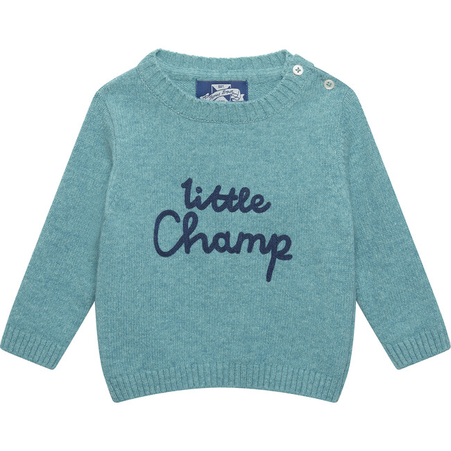 Little Champ Sweater, Teal Green