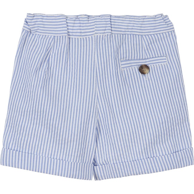 Little Charlie Pull Up Shorts, Blue Stripe - Shorts - 2