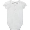 Little Bobble Trim Body, White - Onesies - 2