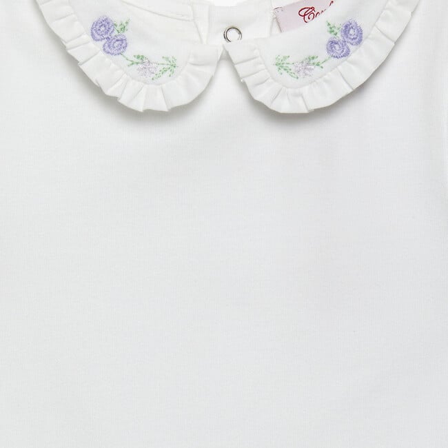 Little Floral Embroidered Body, Lilac - Onesies - 3