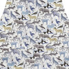 Little Liberty Print Atticus Bib Short, Blue Animals - Rompers - 3