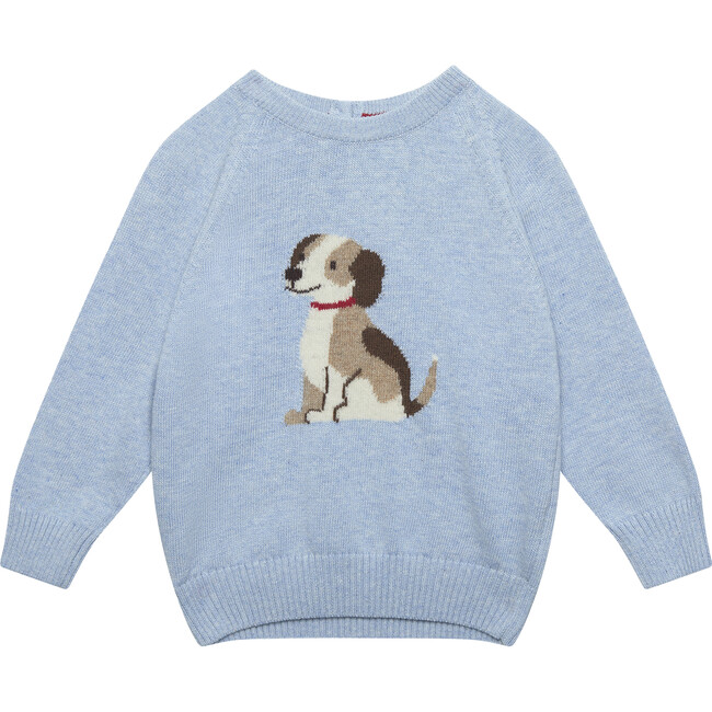 Little Puppy Sweater, Blue Marl