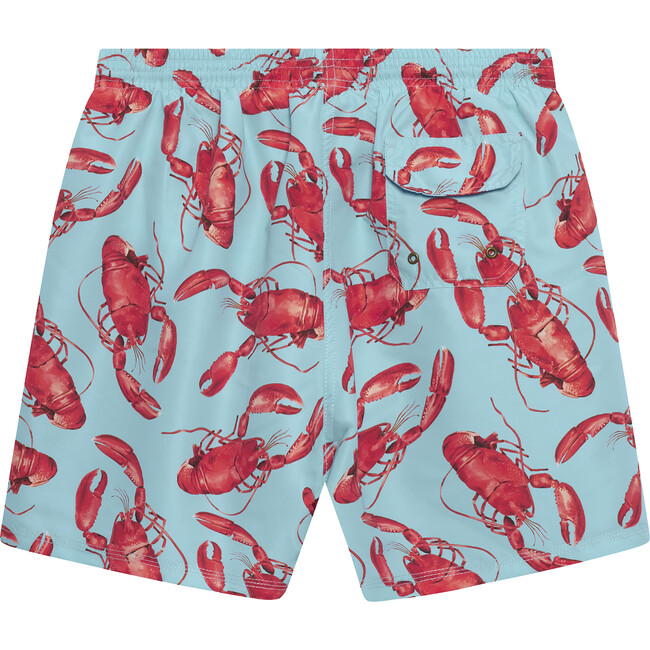 Mens Lobster Swimshort, Aqua - Swim Trunks - 2