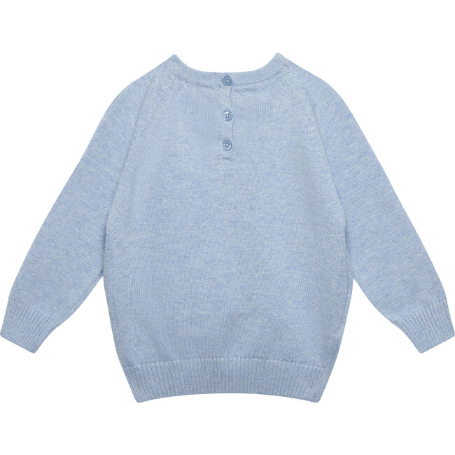 Little Puppy Sweater, Blue Marl - Sweaters - 3