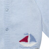 Little Nicholas Sail Boat Cardigan, Pale Blue - Cardigans - 3