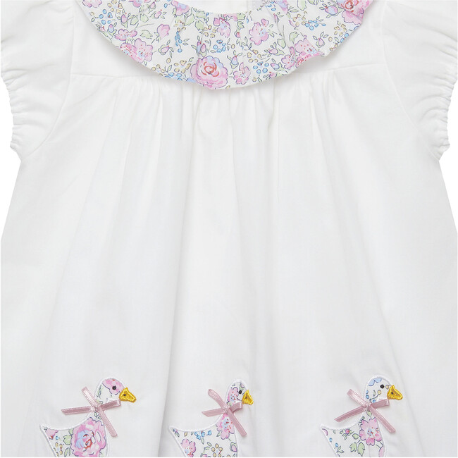 Little Liberty Print My First Duck Dress, Pink Felicite - Dresses - 3