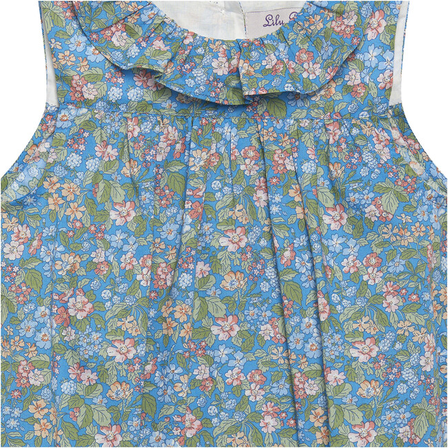 Little Liberty Print Hedgerow Willow Romper, Blue Hedgerow Ramble - Rompers - 3