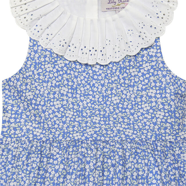 Francesca Mini Floral Dress, Mini Blue Floral - Dresses - 3