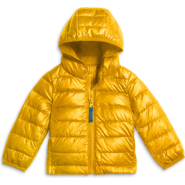 Baby Lightweight Puffer Jacket, Mustard - Jackets - 1
