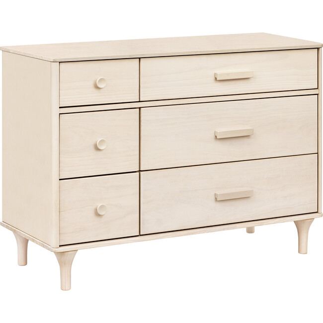 Lolly 6-Drawer Assembled Double Dresser, Washed Natural