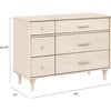 Lolly 6-Drawer Assembled Double Dresser, Washed Natural - Dressers - 2