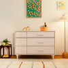 Lolly 6-Drawer Assembled Double Dresser, Washed Natural - Dressers - 5